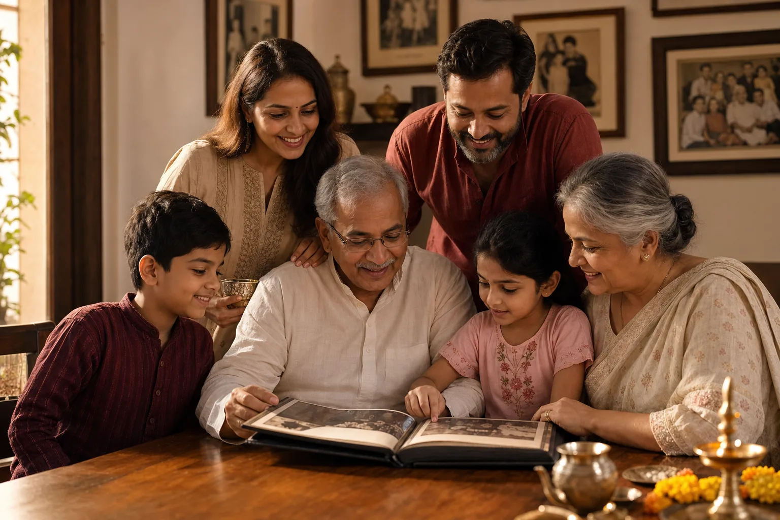 Three generations of a family together